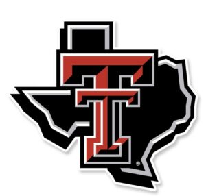 Stylized Texas state outline with overlapping red and gray 'TT' letters in the center.
